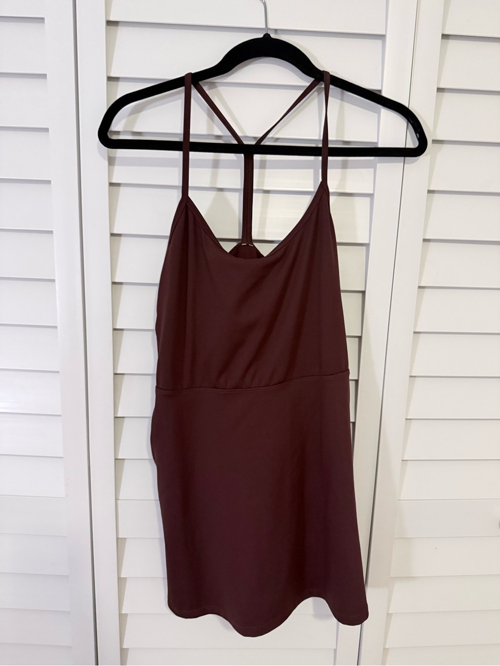Strappy Brown Sporty dress with shorts